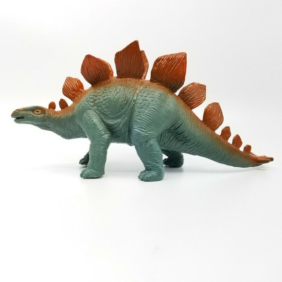 Vintage Stegosaurus Dinosaur Figure Green Red 1072-P11 TM 2000 - Picture 1 of 6